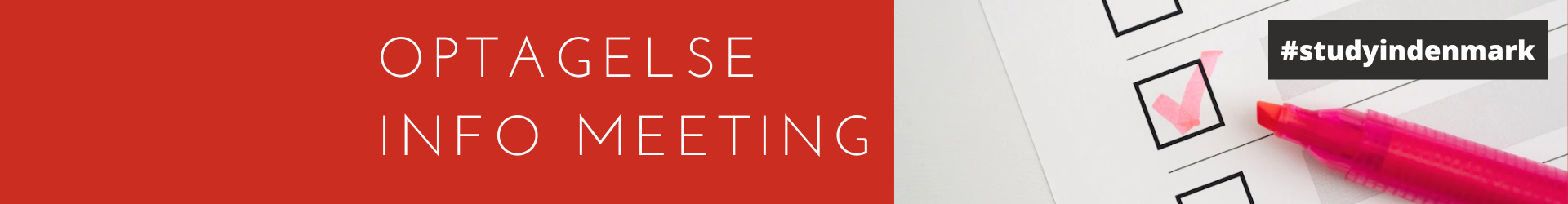 OPTAGELSE INFO MEETING